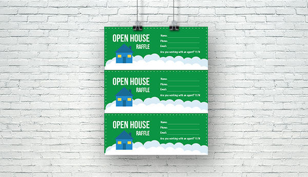 Open House Raffle Cards