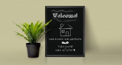Open House Welcome Sign #2