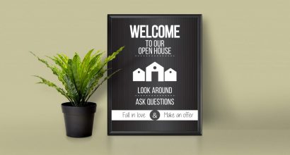 Open House Welcome Sign #3