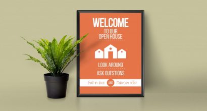 Open House Welcome Sign #4