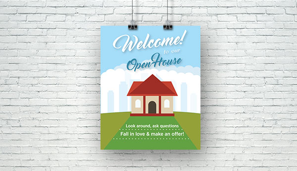 Open House Welcome Sign